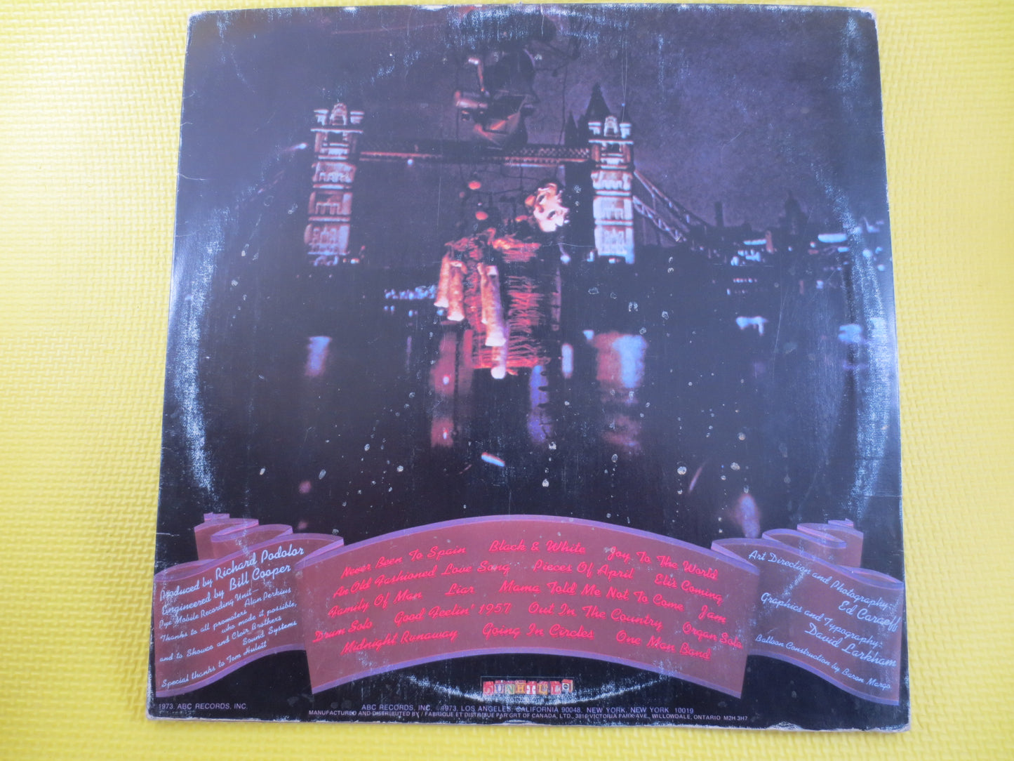 THREE DOG NIGHT, Around the World, Three Dog Night Lp, Classic Rock Record, Classic Rock Album, Classic Rock Lp, Vintage Record, 1973 Record