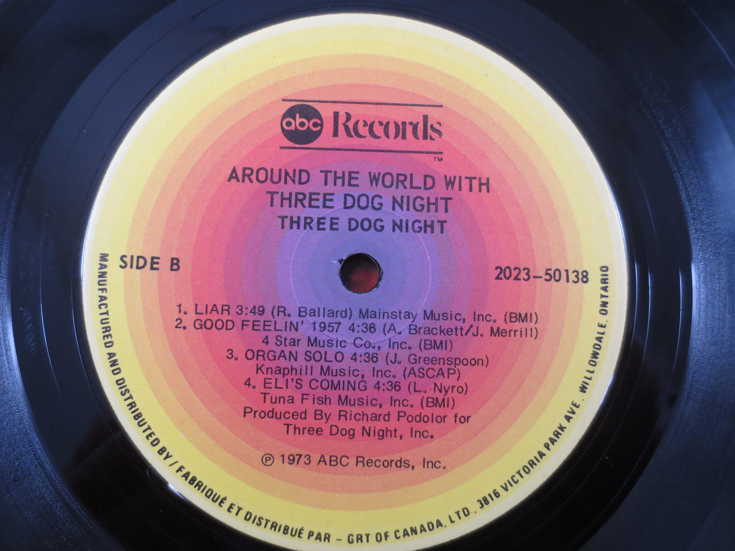 THREE DOG NIGHT, Around the World, Three Dog Night Lp, Classic Rock Record, Classic Rock Album, Classic Rock Lp, Vintage Record, 1973 Record