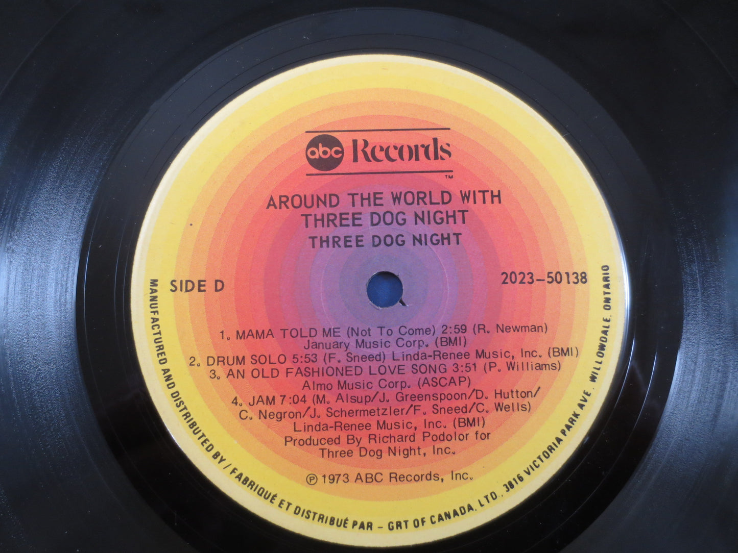 THREE DOG NIGHT, Around the World, Three Dog Night Lp, Classic Rock Record, Classic Rock Album, Classic Rock Lp, Vintage Record, 1973 Record