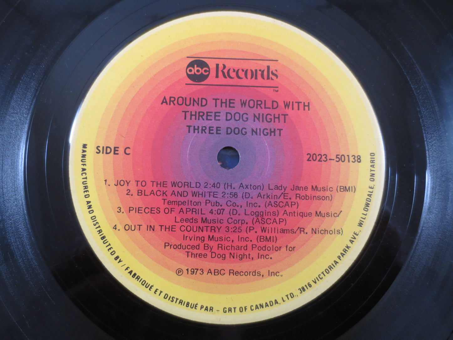 THREE DOG NIGHT, Around the World, Three Dog Night Lp, Classic Rock Record, Classic Rock Album, Classic Rock Lp, Vintage Record, 1973 Record