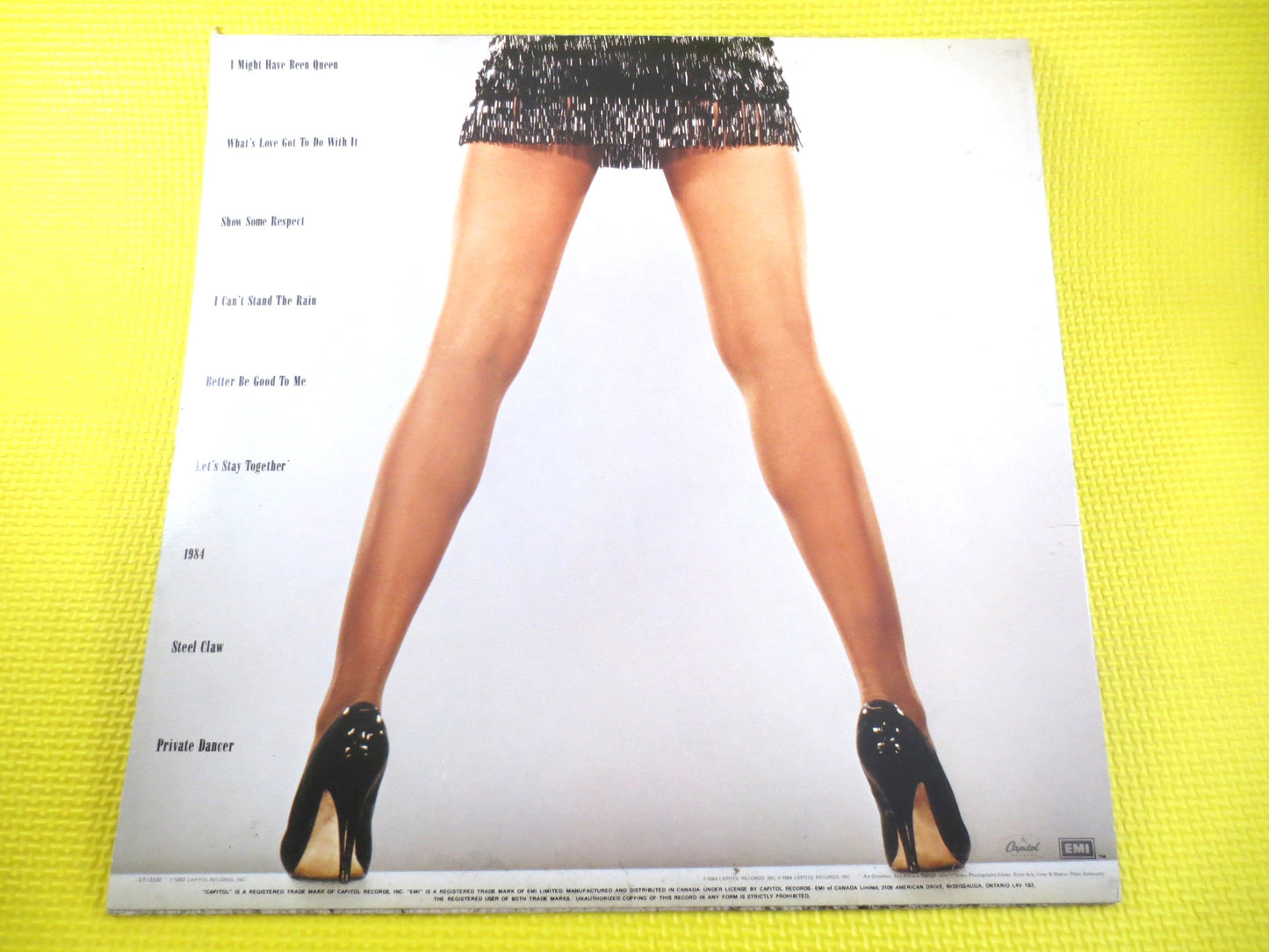 TINA TURNER, Private Dancer, Tina Turner Records, Tina Turner lps, Tina Turner Vinyl, Tina Turner Albums, Lps, Vintage Records, 1984 Records