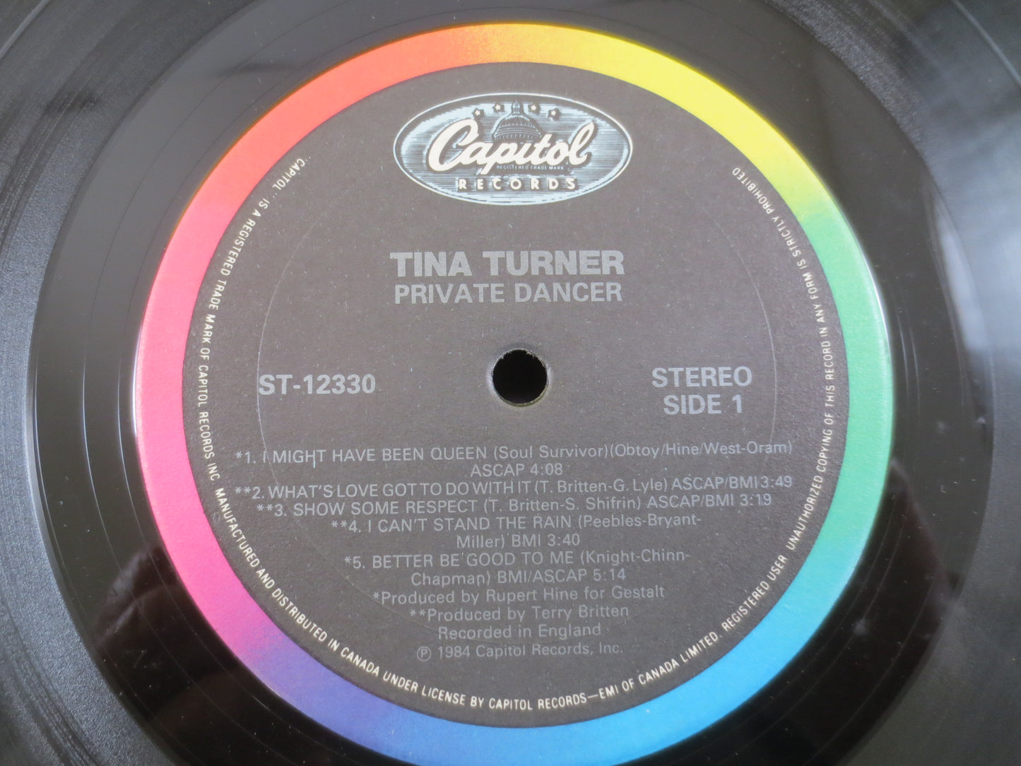 TINA TURNER, Private Dancer, Tina Turner Records, Tina Turner lps, Tina Turner Vinyl, Tina Turner Albums, Lps, Vintage Records, 1984 Records