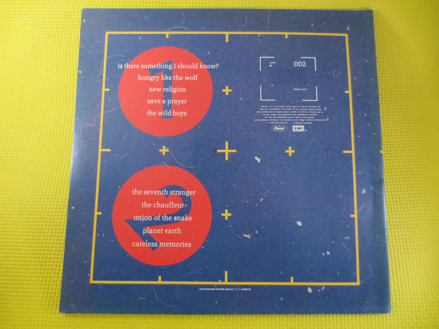 DURAN DURAN, ARENA, Duran Duran Ep, Duran Duran Records, Duran Duran lps, Duran Duran Live, Duran Duran Hits, Vintage Records, 1984 Records