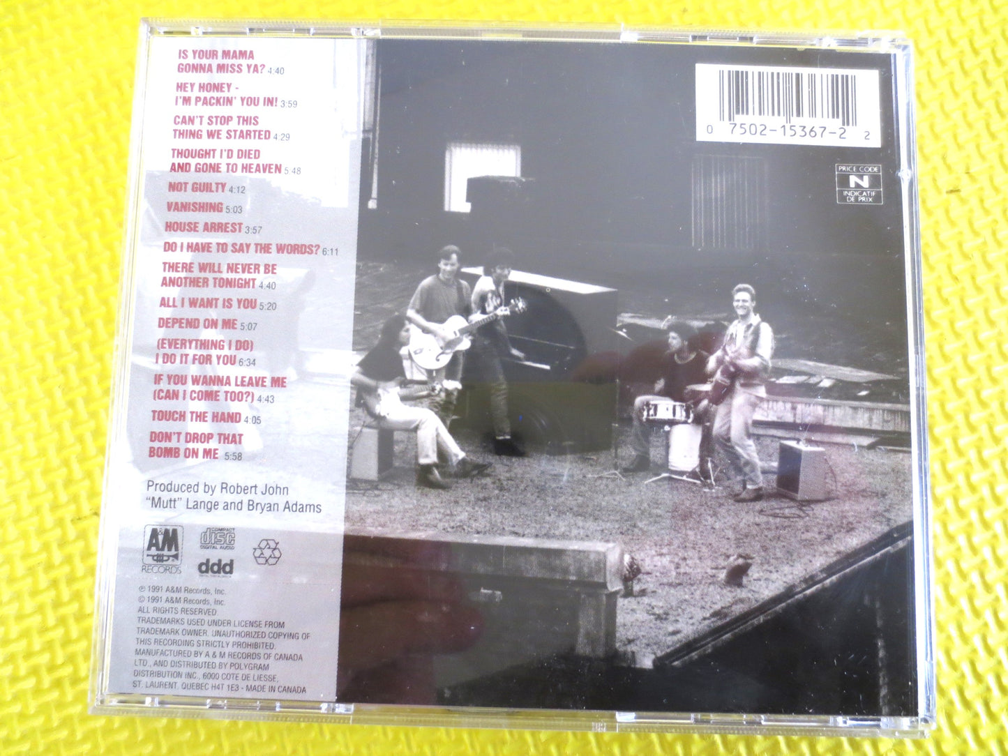BRYAN ADAMS, Waking Up the NEIGHBOURS, Bryan Adams Cd, Rock Cd, Vintage Cd's, Cd Rock, Bryan Adams Lp, Classic Rock Cd, Vintage Rock, Cd's