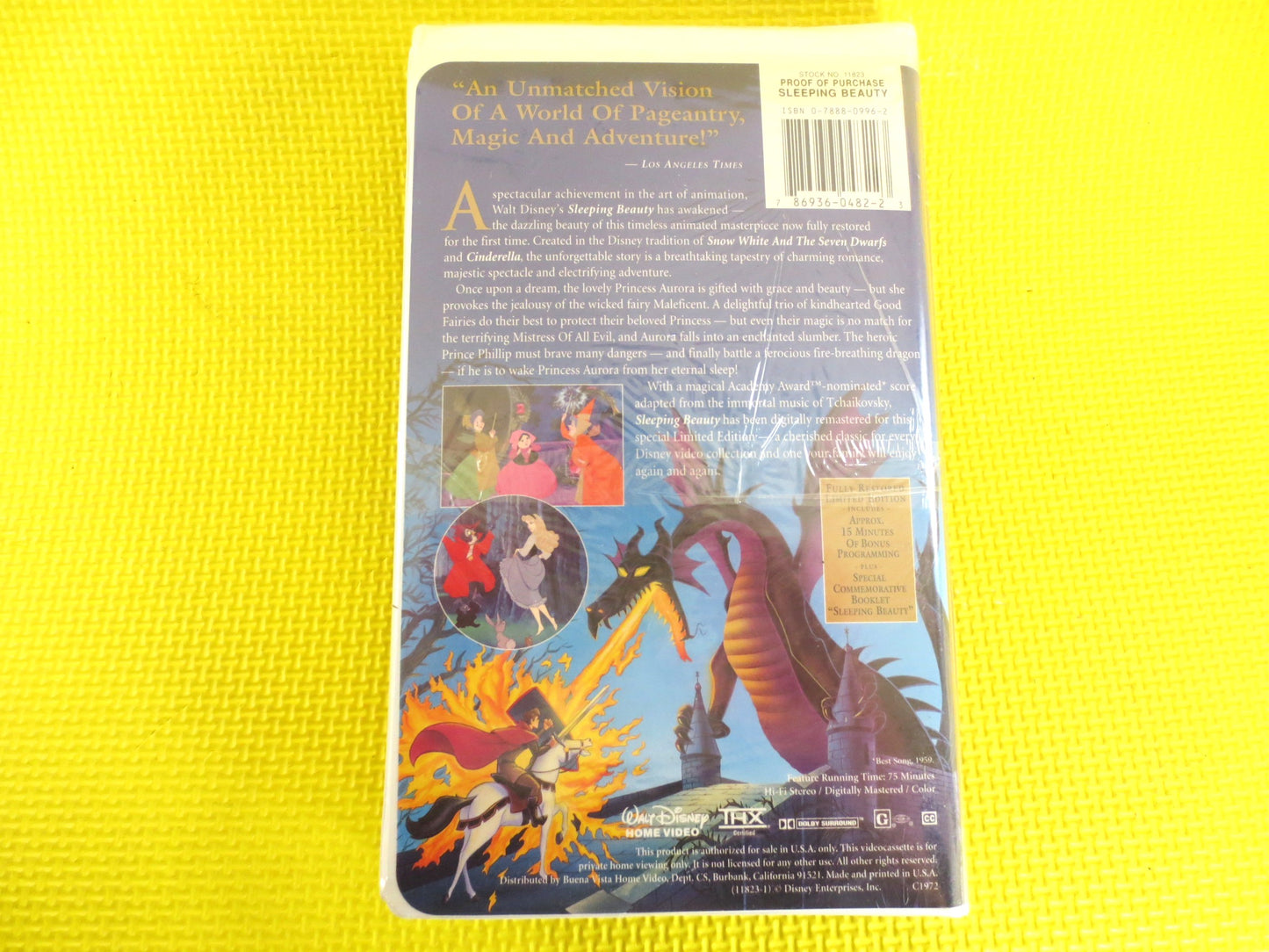 SLEEPING BEAUTY, Rare Vhs 11823, MASTERPIECE Collection, Walt Disney Vhs, Kids Vhs, Walt Disney Film, Classic Kids Vhs, Walt Disney Movie