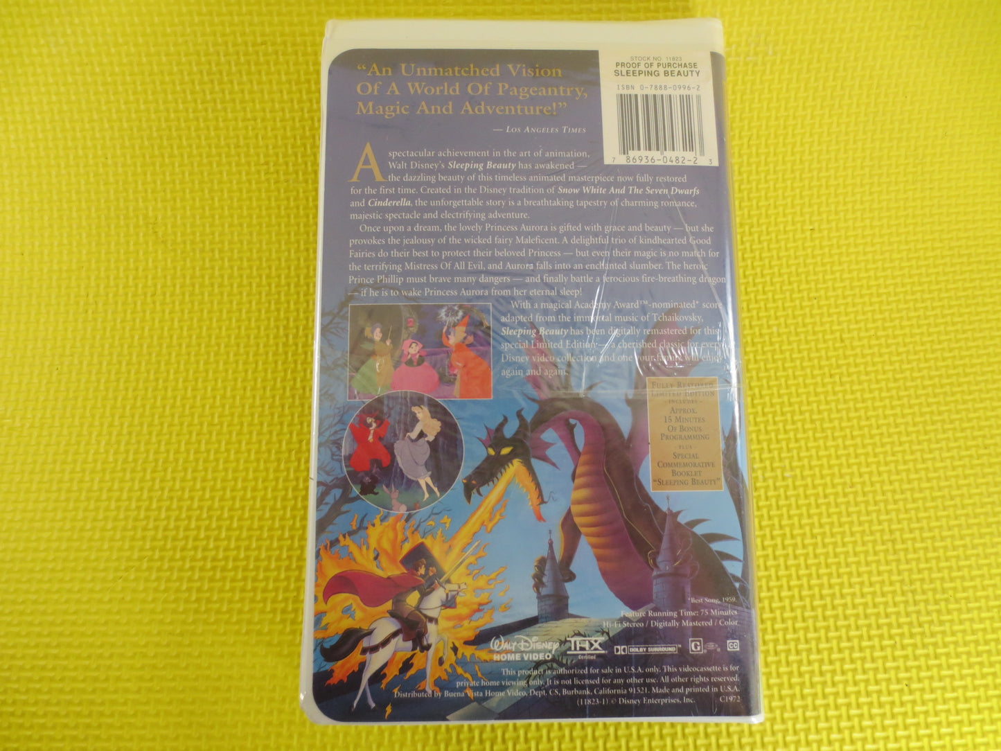 SLEEPING BEAUTY, Rare Vhs 11823, MASTERPIECE Collection, Walt Disney Vhs, Kids Vhs, Walt Disney Film, Classic Kids Vhs, Walt Disney Movie