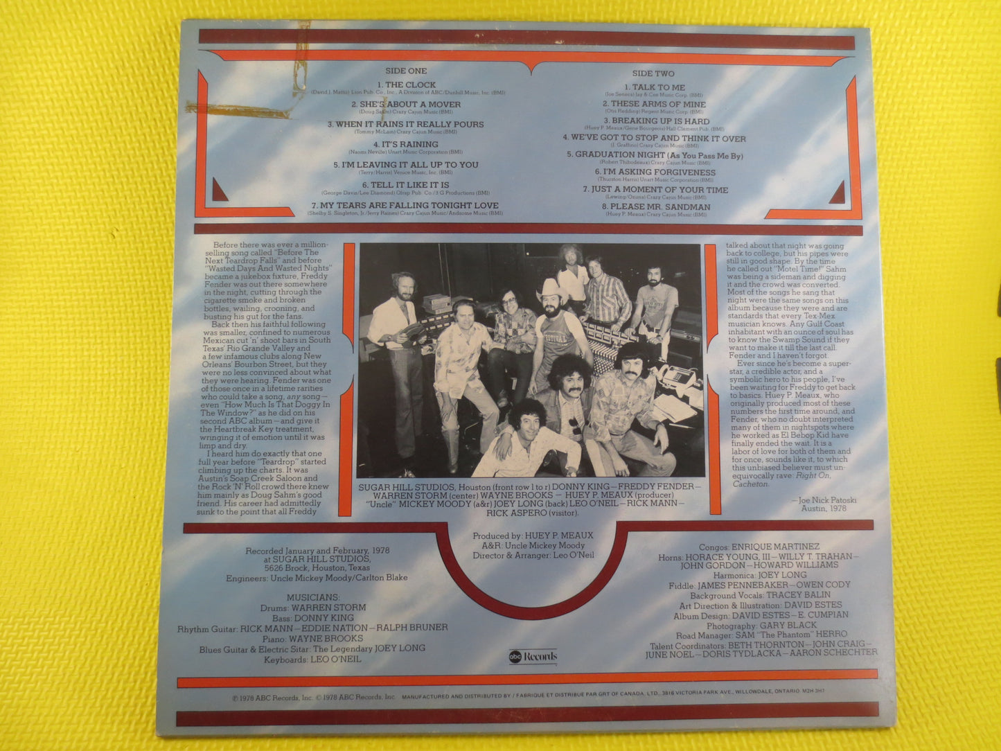 FREDDIE FENDER, Swamp GOLD, Freddie Fender Album, Freddie Fender Lp, Freddy Fender Album, Country Lp, Vinyl Lp, Vintage Records, 1978 Record