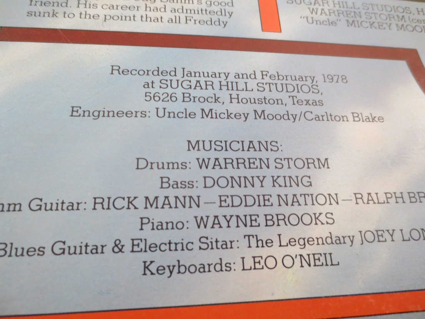 FREDDIE FENDER, Swamp GOLD, Freddie Fender Album, Freddie Fender Lp, Freddy Fender Album, Country Lp, Vinyl Lp, Vintage Records, 1978 Record