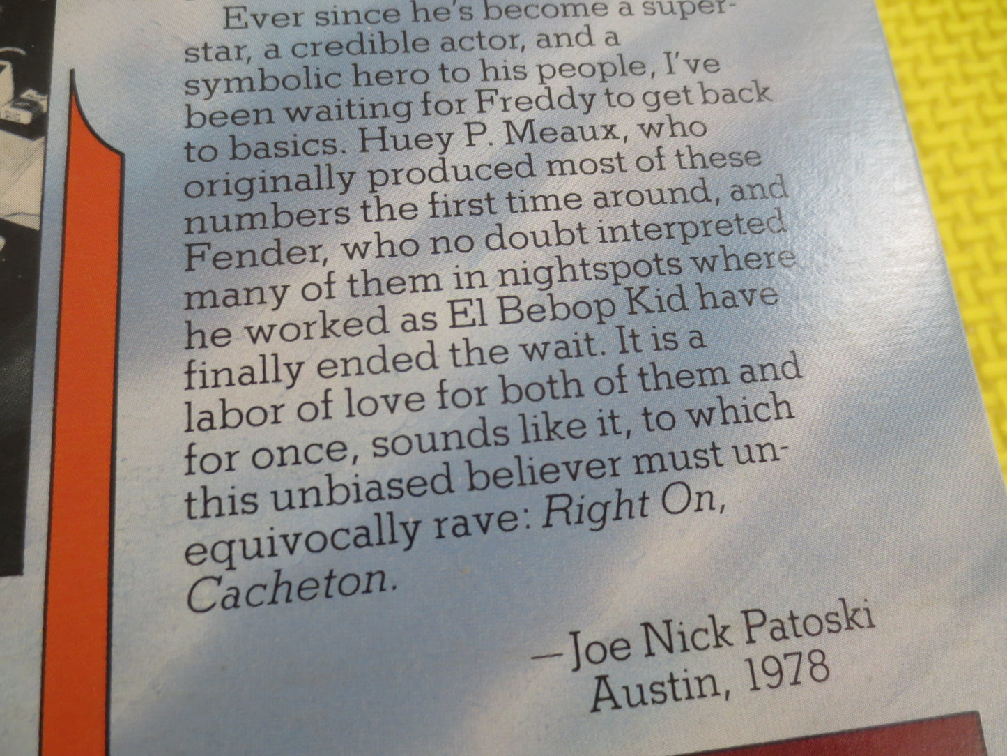 FREDDIE FENDER, Swamp GOLD, Freddie Fender Album, Freddie Fender Lp, Freddy Fender Album, Country Lp, Vinyl Lp, Vintage Records, 1978 Record