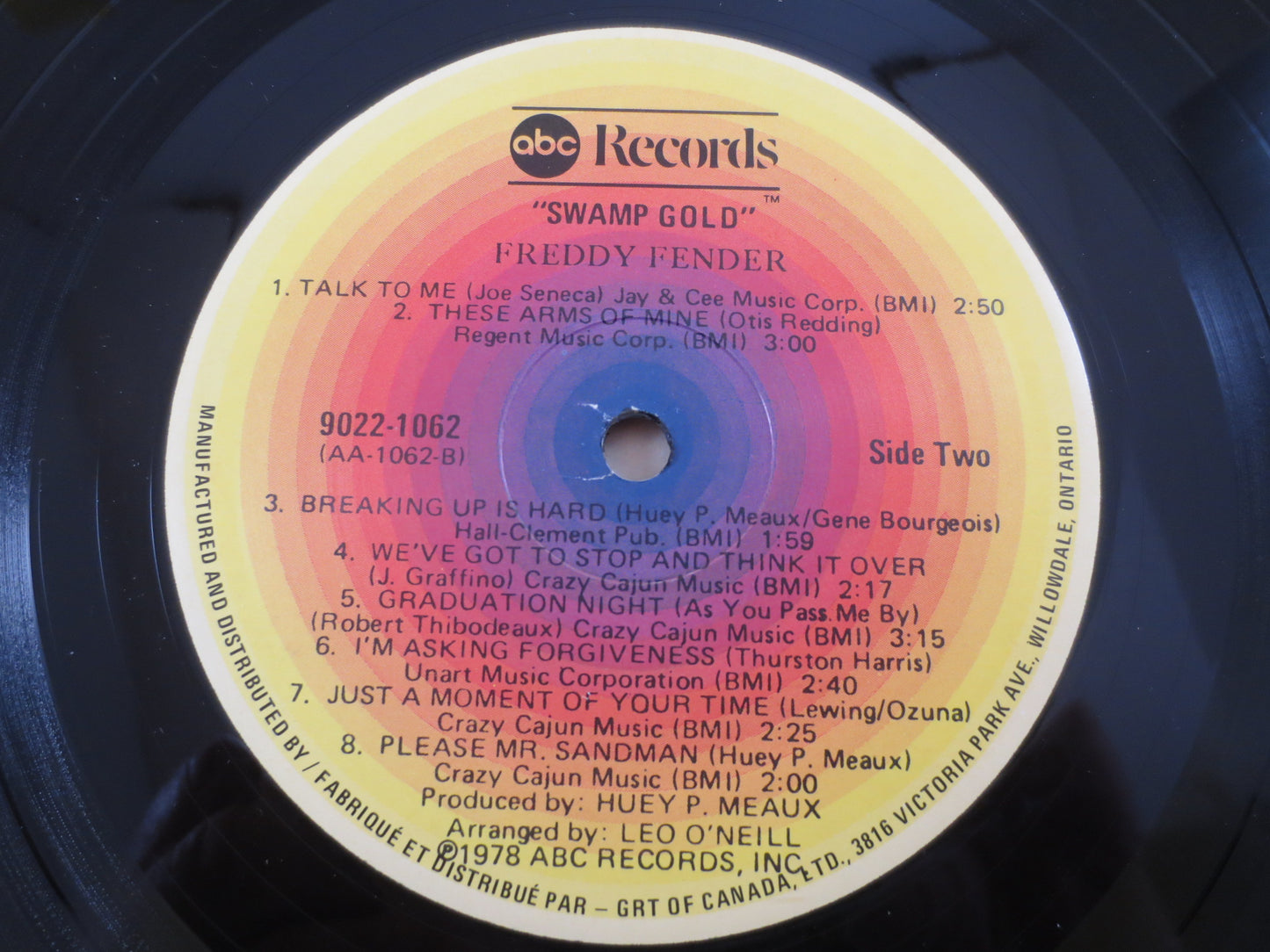 FREDDIE FENDER, Swamp GOLD, Freddie Fender Album, Freddie Fender Lp, Freddy Fender Album, Country Lp, Vinyl Lp, Vintage Records, 1978 Record