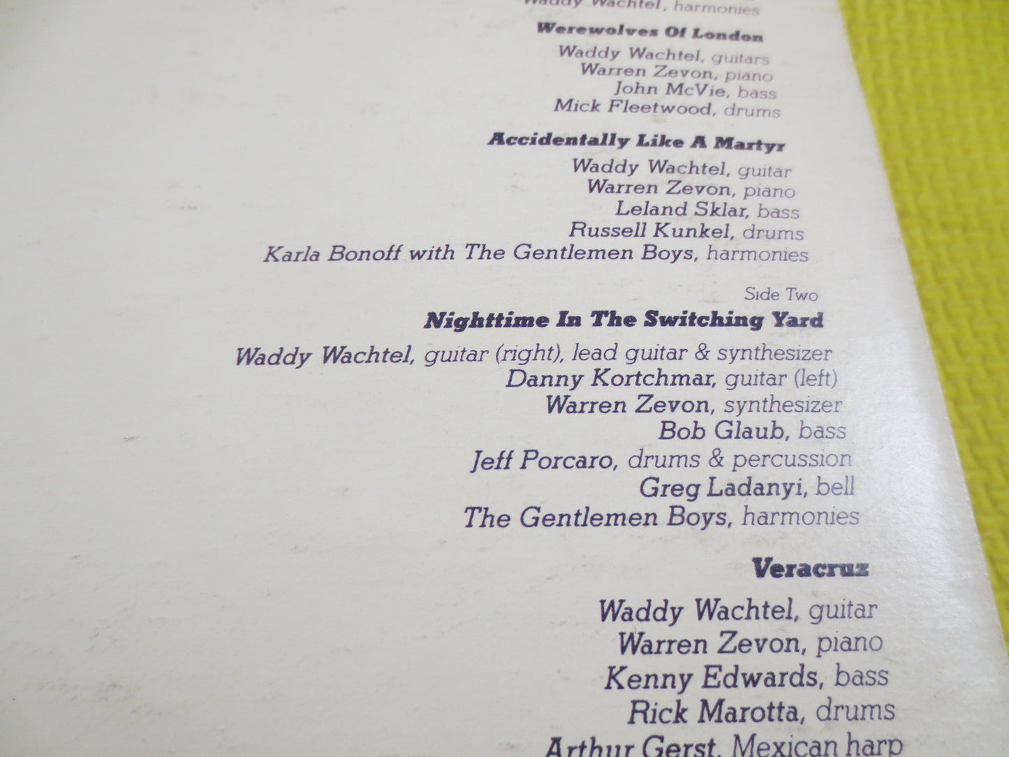 WARREN ZEVON, EXCITABLE Boy, Werewolves of London, Warren Zevon Record, Vintage Vinyl, Warren Zevon Album, Warren Zevon Lp, Lp, 1978 Records