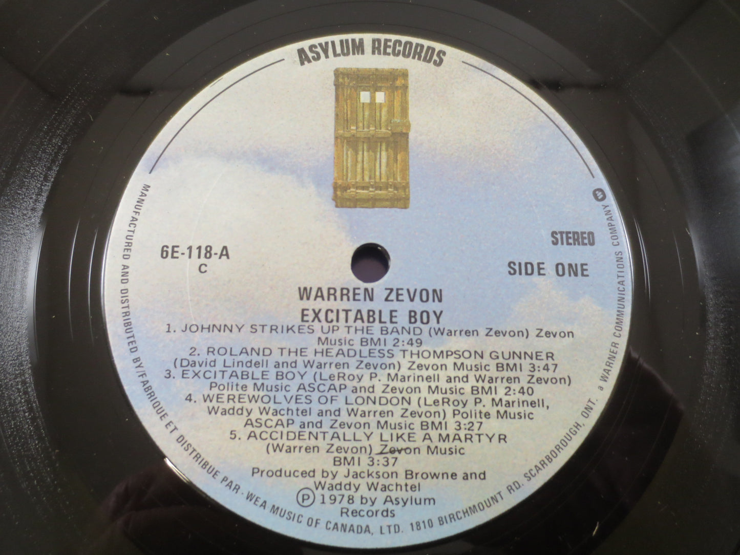 WARREN ZEVON, EXCITABLE Boy, Werewolves of London, Warren Zevon Record, Vintage Vinyl, Warren Zevon Album, Warren Zevon Lp, Lp, 1978 Records