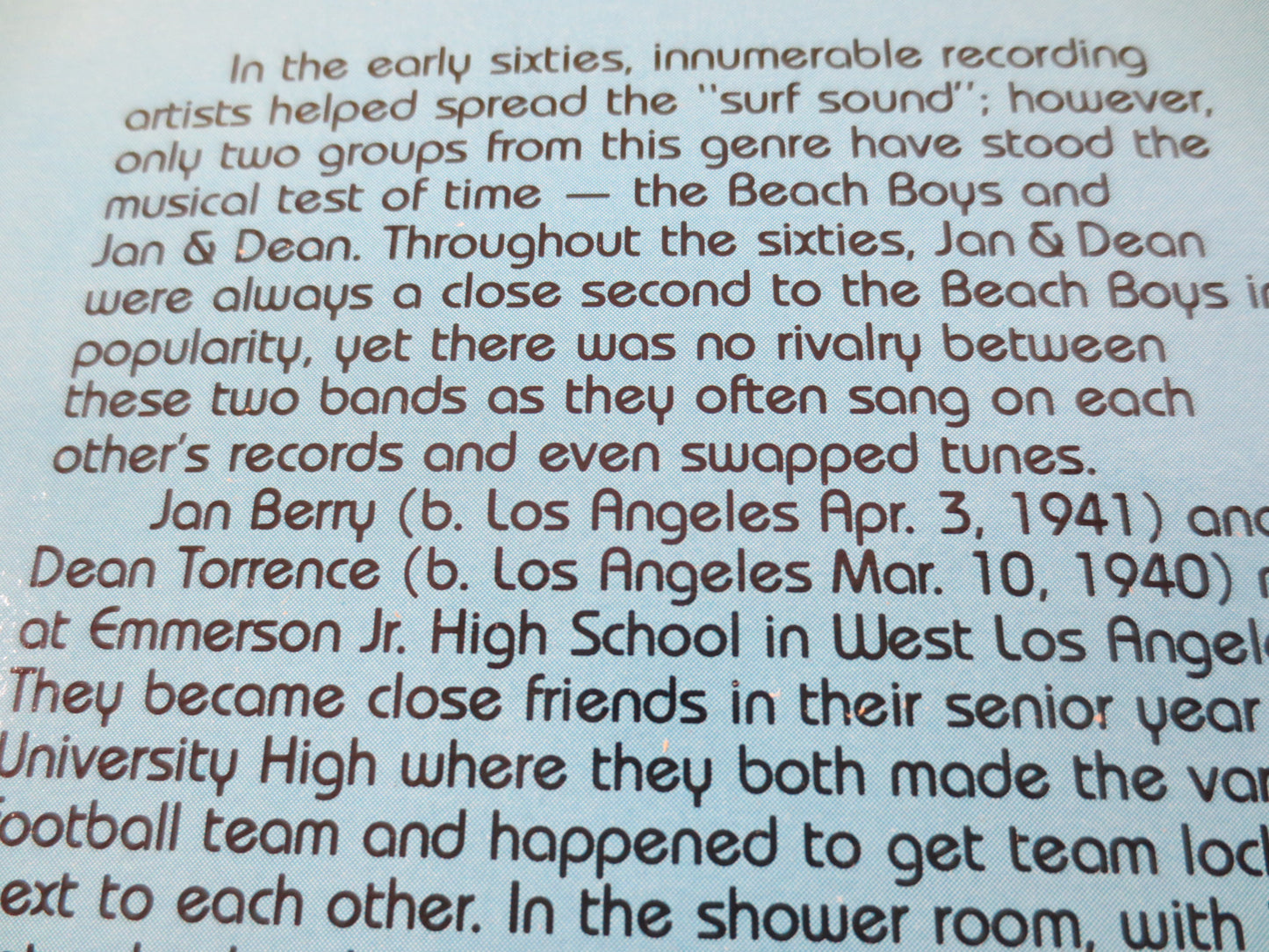 JAN and DEAN Record, SURF Record, Jan and Dean Album, Jan and Dean Vinyl, Jan and Dean Lp, Vintage Vinyl, Lps, Vintage Records, 1977 Records