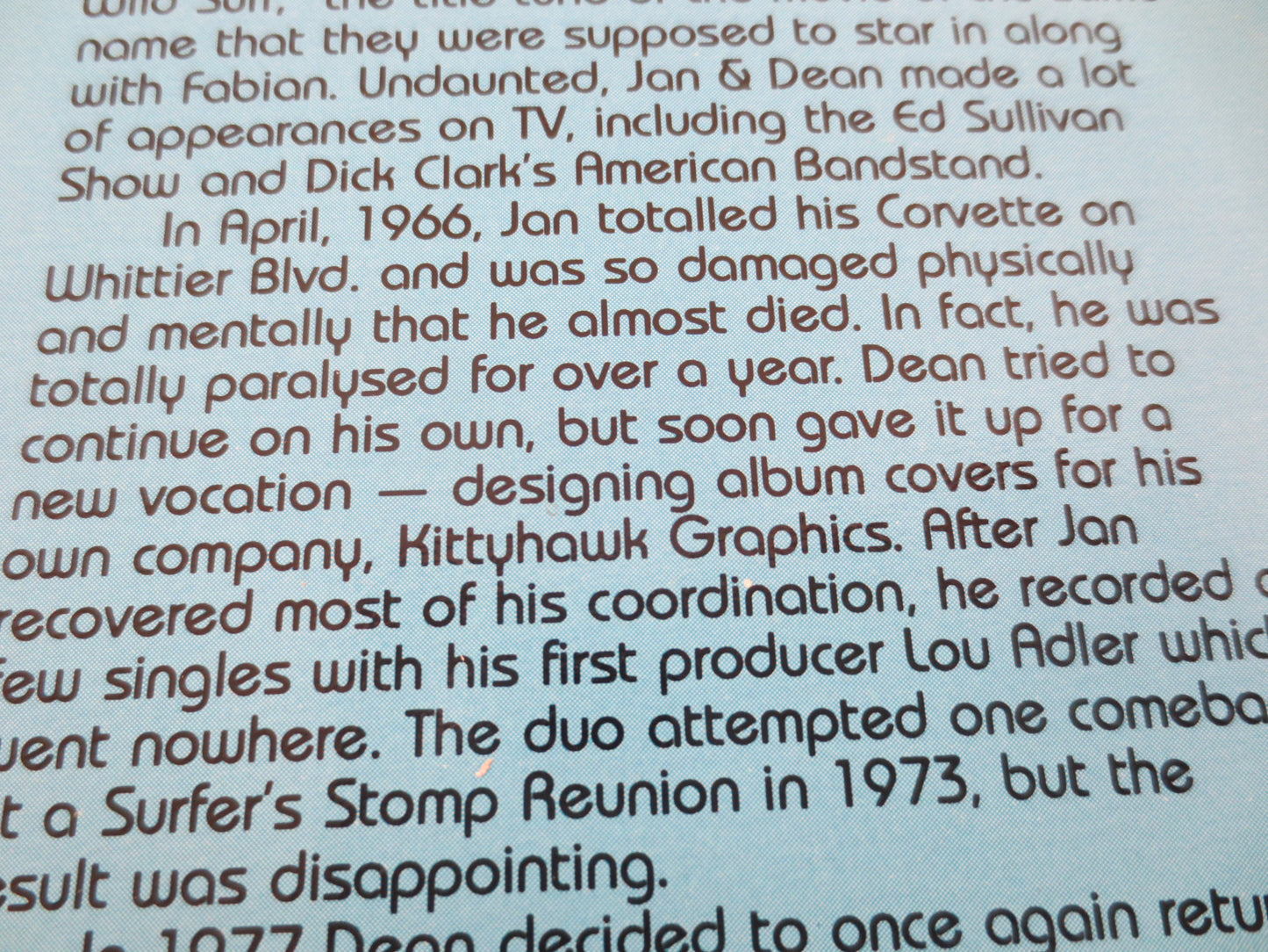 JAN and DEAN Record, SURF Record, Jan and Dean Album, Jan and Dean Vinyl, Jan and Dean Lp, Vintage Vinyl, Lps, Vintage Records, 1977 Records