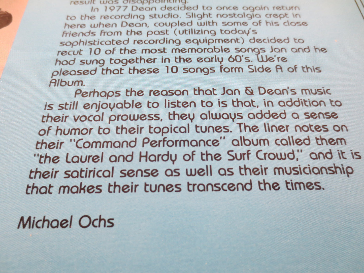JAN and DEAN Record, SURF Record, Jan and Dean Album, Jan and Dean Vinyl, Jan and Dean Lp, Vintage Vinyl, Lps, Vintage Records, 1977 Records