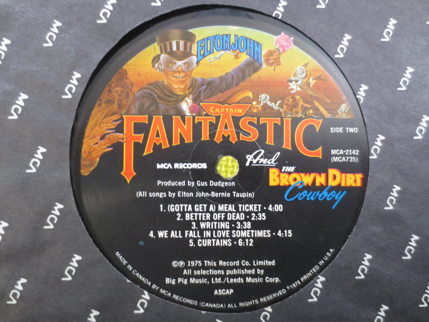 ELTON JOHN, Captain FANTASTIC, Elton John Record, Elton John Album, Elton John Lp, Vinyl Records, Vinyl, lps, Vintage Records, 1975 Records