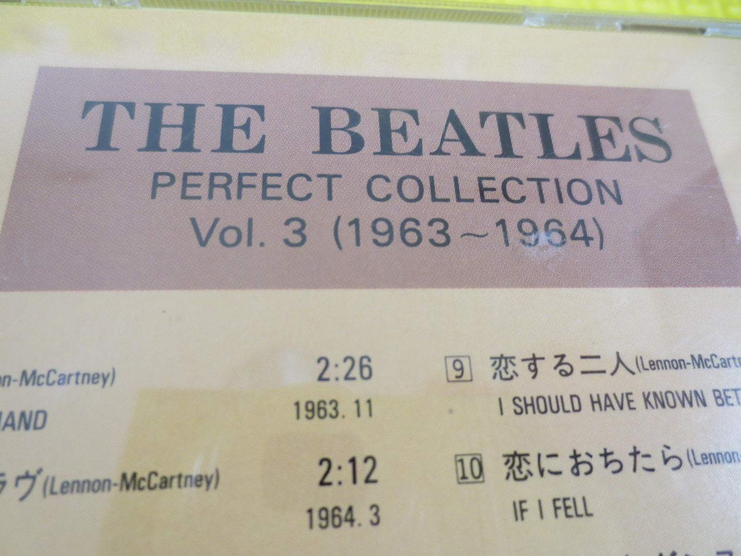 The BEATLES, PERFECT Collection, Vol 3, The BEATLES Cd, Japan Cd, Beatles Lp, Beatles Album, John Lennon Cd, Vintage Cd, 1987 Compact Disc
