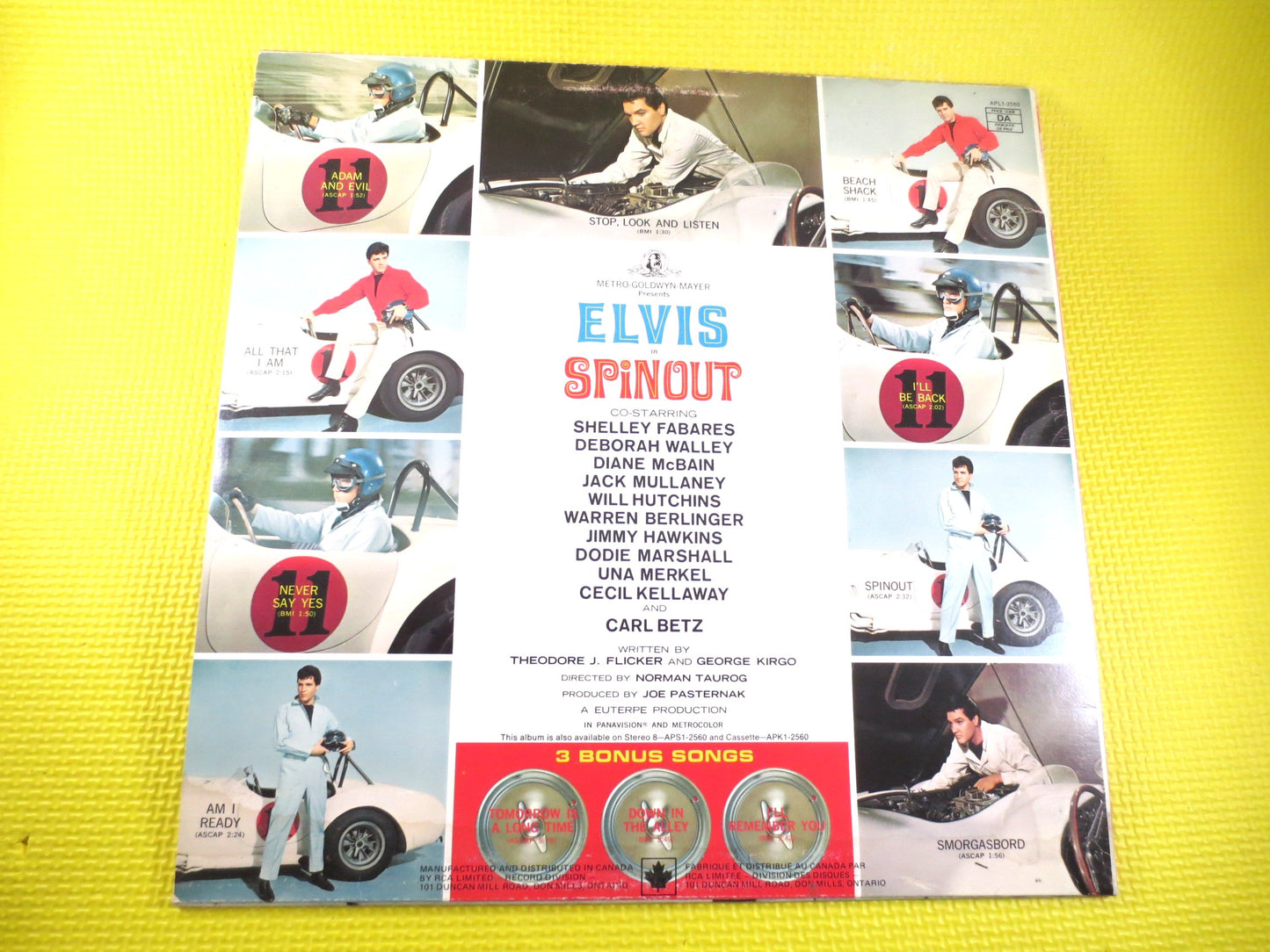 ELVIS PRESLEY, SPINOUT, Elvis Record, Elvis Vinyl, Elvis Lp, Elvis Album, Elvis Soundtrack, Movie Soundtrack, Vintage Records, 1966 Records