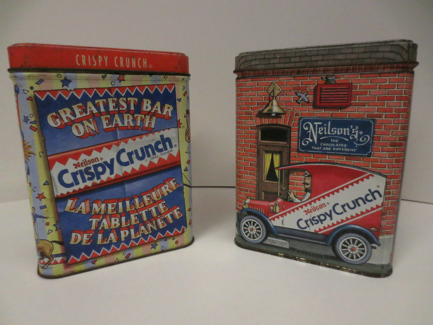 Vintage Tin Can, CRISPY CRUNCH, Tin Can Box, Tin Advertising, Vintage Tin Box, Vintage Box, Vintage Can, Crispy Crunch Tin, Tin Art, Tin Can