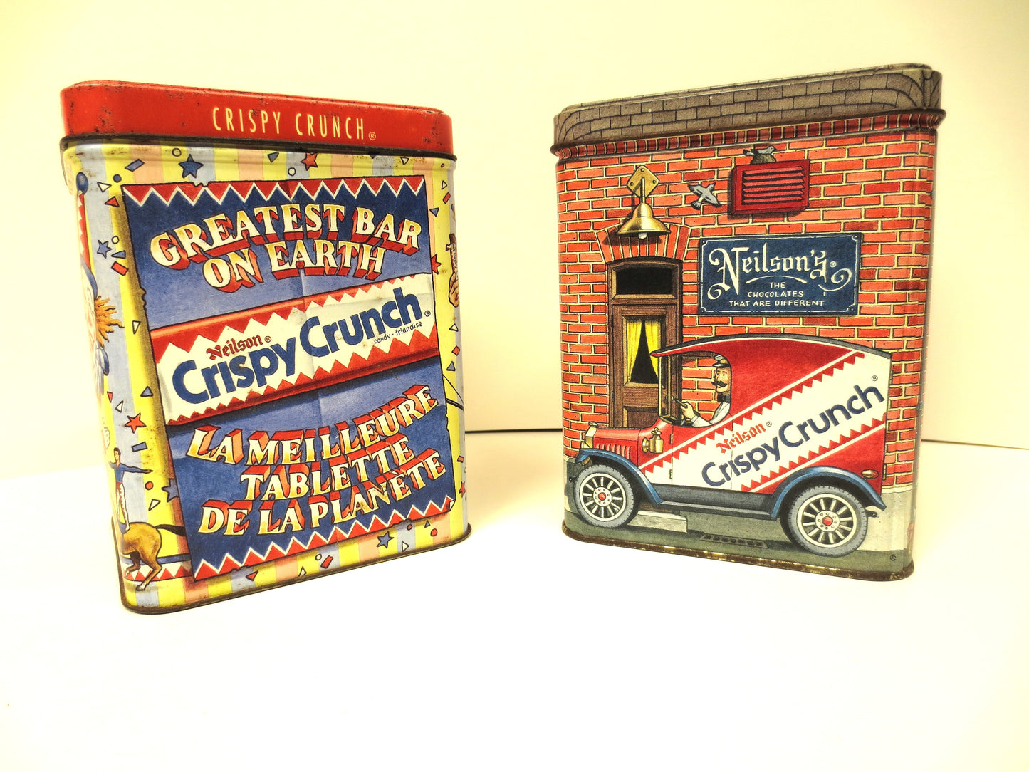 Vintage Tin Can, CRISPY CRUNCH, Tin Can Box, Tin Advertising, Vintage Tin Box, Vintage Box, Vintage Can, Crispy Crunch Tin, Tin Art, Tin Can