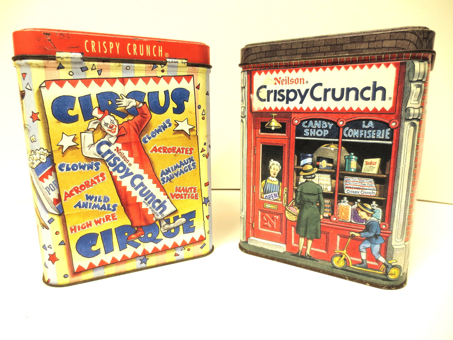 Vintage Tin Can, CRISPY CRUNCH, Tin Can Box, Tin Advertising, Vintage Tin Box, Vintage Box, Vintage Can, Crispy Crunch Tin, Tin Art, Tin Can