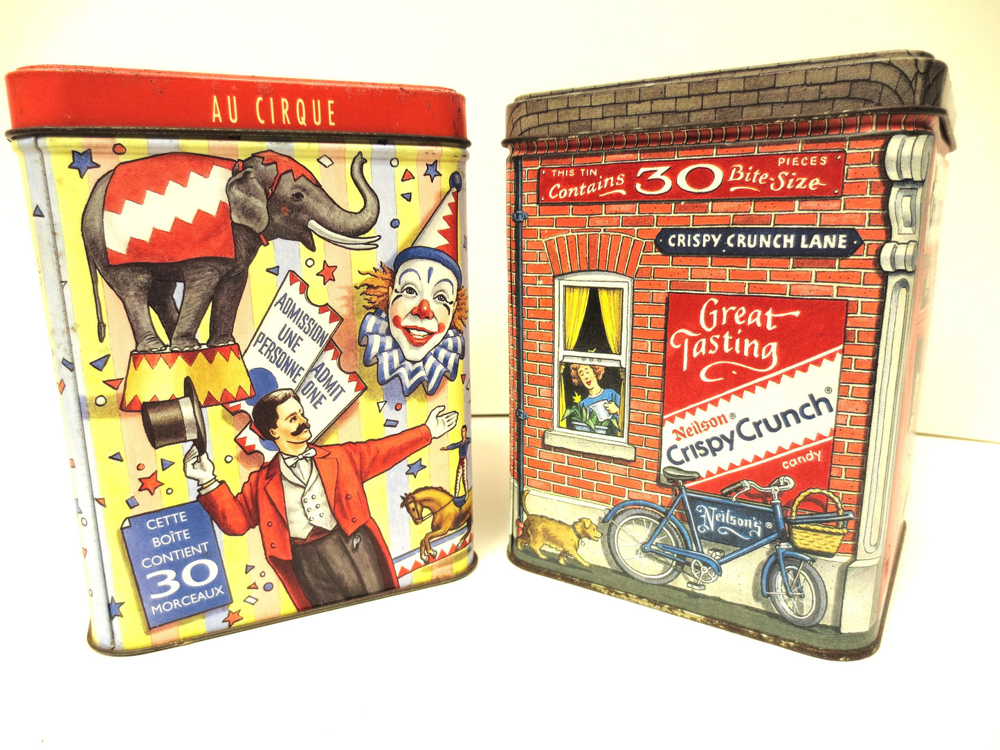 Vintage Tin Can, CRISPY CRUNCH, Tin Can Box, Tin Advertising, Vintage Tin Box, Vintage Box, Vintage Can, Crispy Crunch Tin, Tin Art, Tin Can
