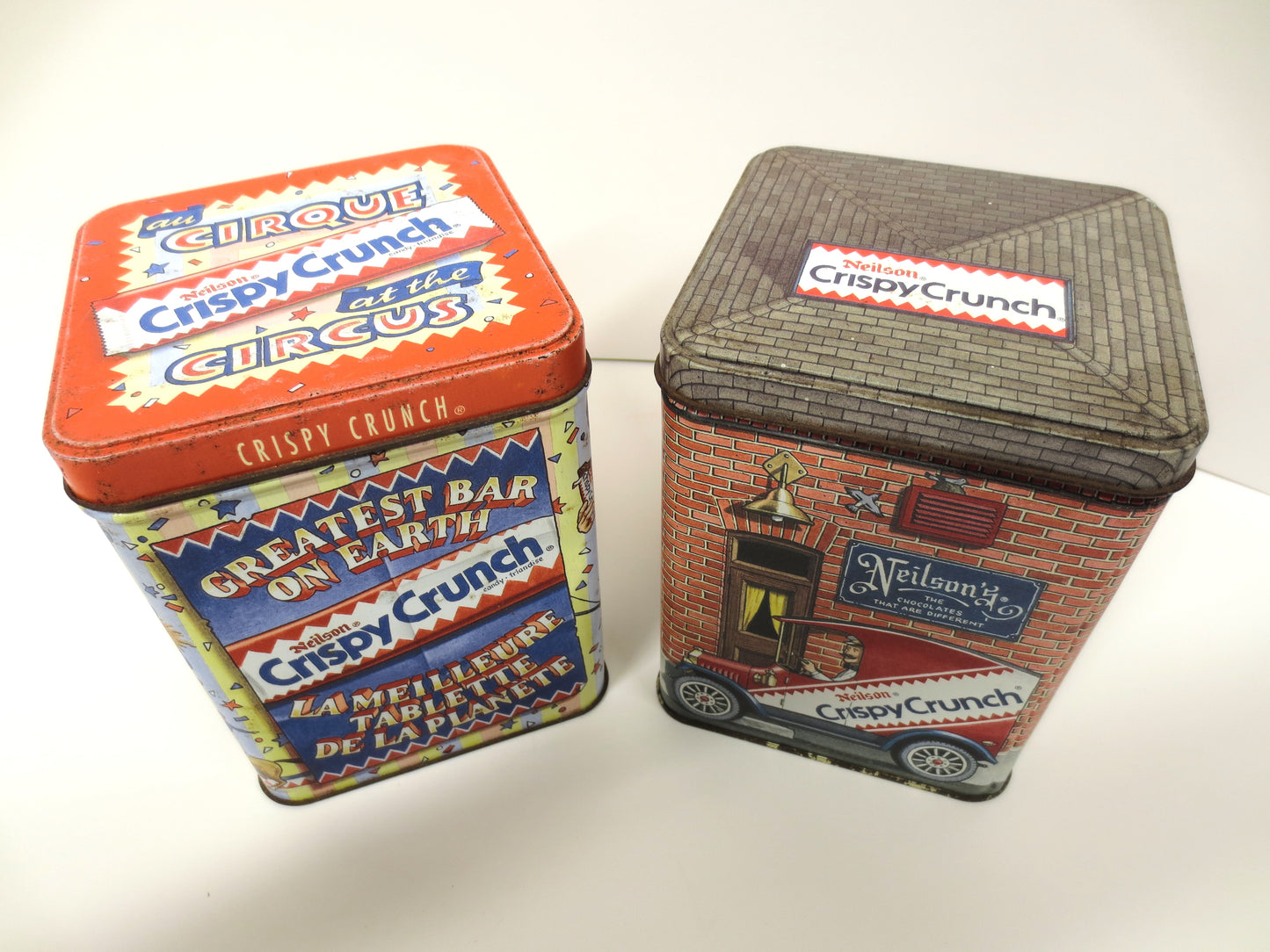 Vintage Tin Can, CRISPY CRUNCH, Tin Can Box, Tin Advertising, Vintage Tin Box, Vintage Box, Vintage Can, Crispy Crunch Tin, Tin Art, Tin Can