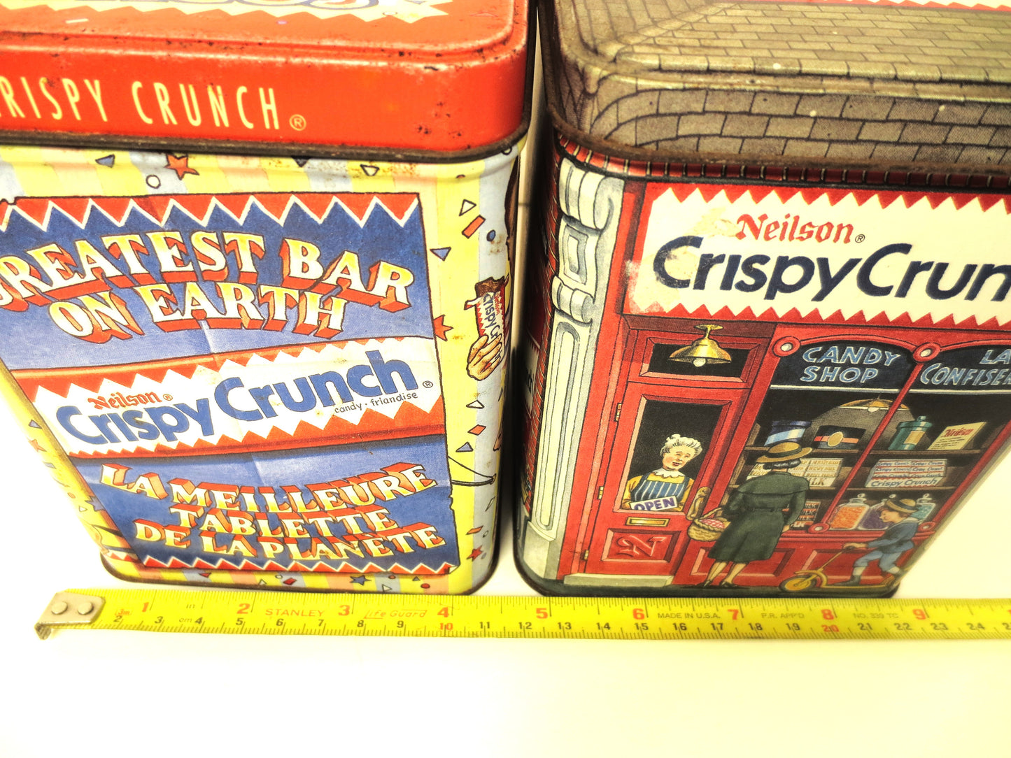 Vintage Tin Can, CRISPY CRUNCH, Tin Can Box, Tin Advertising, Vintage Tin Box, Vintage Box, Vintage Can, Crispy Crunch Tin, Tin Art, Tin Can