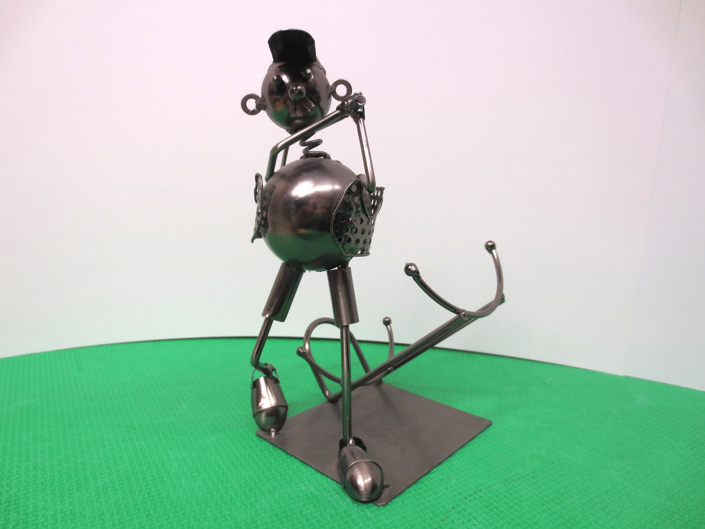 Wizard of Oz, TIC TOC the GOLFER, Silver Pewter Art, Silver Art, Vintage Art, Vintage Sculpture, Silver Sculpture, Return to Oz