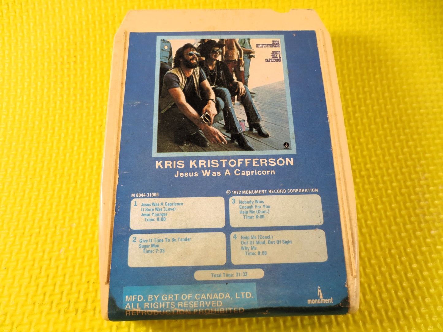 KRIS KRISTOFFERSON, JESUS, Silver Tongued Devil, 8-Track Tape, Greatest Hits, Tapes, Tape, 8 Track Cassette, Country 8-Track, 1972 8-Track