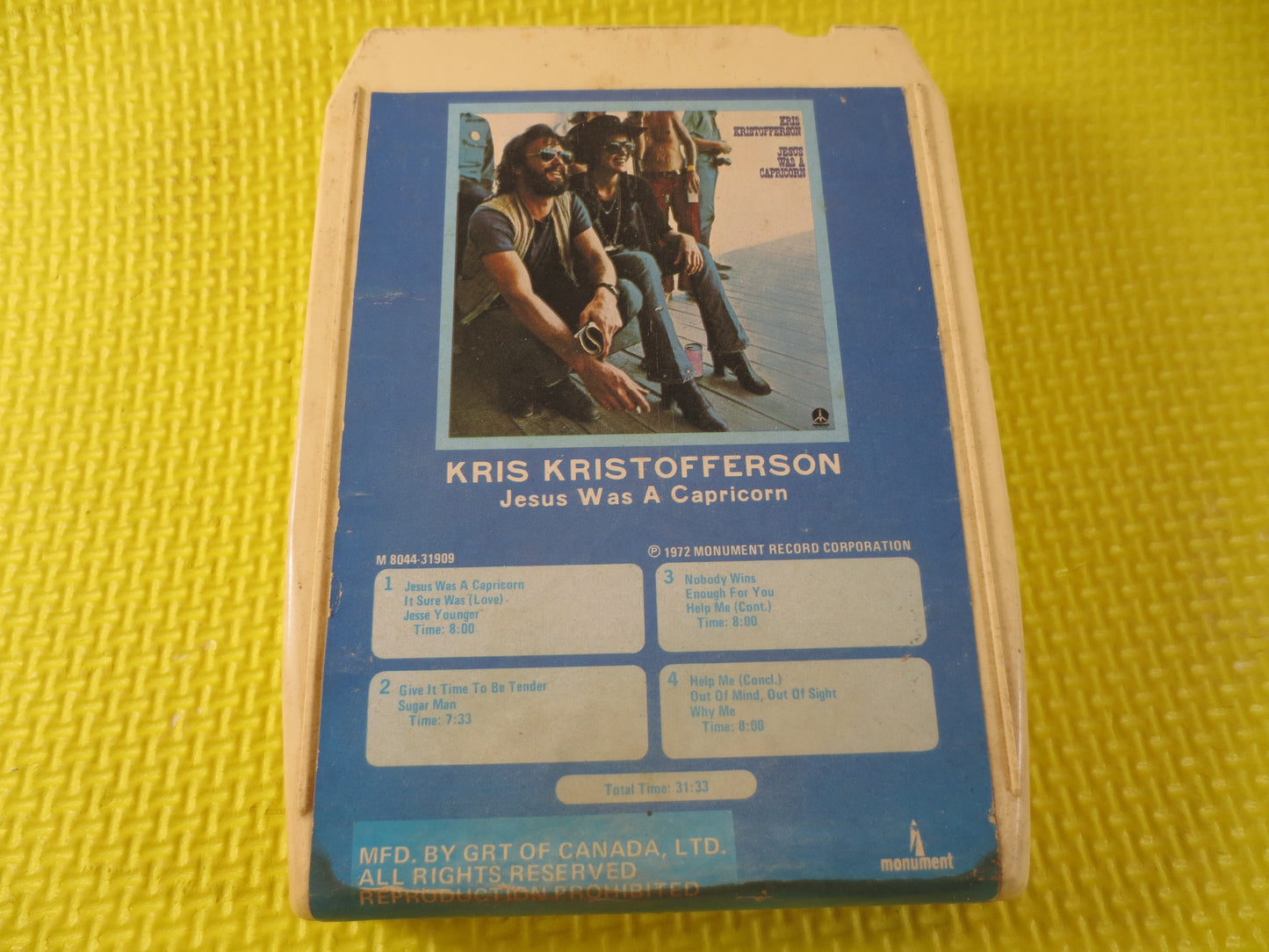 KRIS KRISTOFFERSON, JESUS, Silver Tongued Devil, 8-Track Tape, Greatest Hits, Tapes, Tape, 8 Track Cassette, Country 8-Track, 1972 8-Track