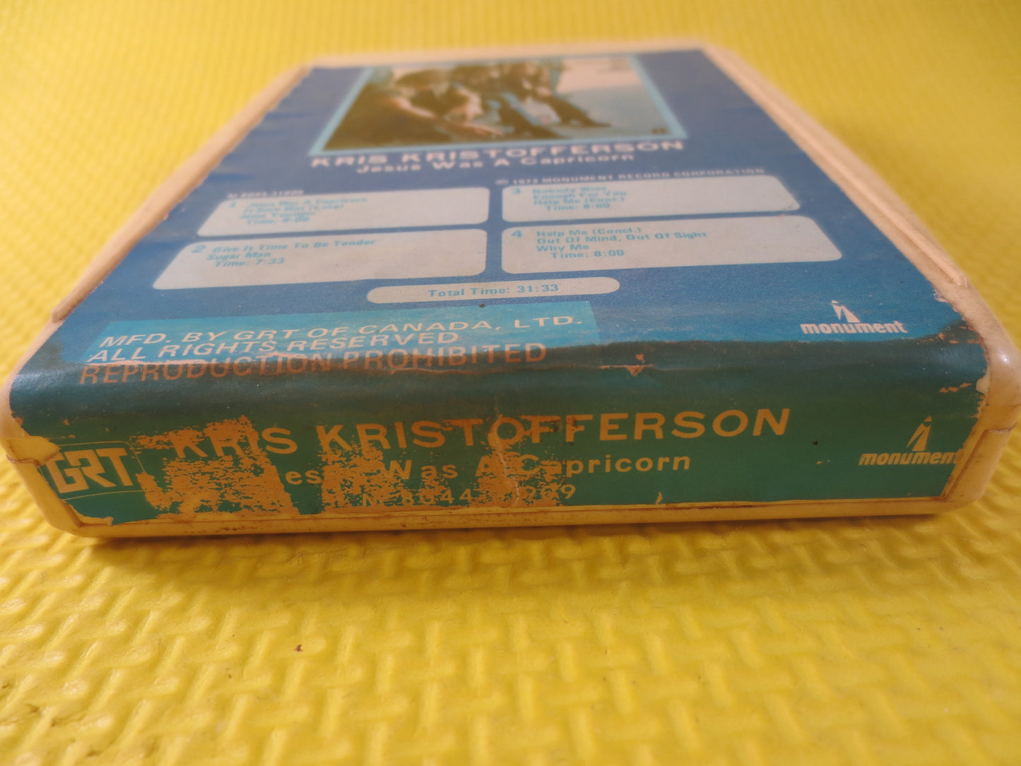KRIS KRISTOFFERSON, JESUS, Silver Tongued Devil, 8-Track Tape, Greatest Hits, Tapes, Tape, 8 Track Cassette, Country 8-Track, 1972 8-Track