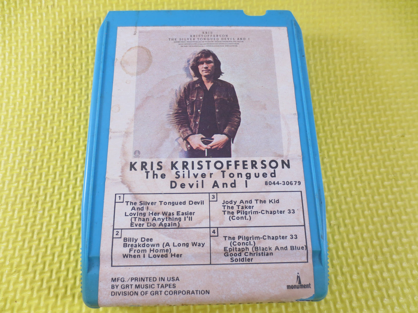 KRIS KRISTOFFERSON, JESUS, Silver Tongued Devil, 8-Track Tape, Greatest Hits, Tapes, Tape, 8 Track Cassette, Country 8-Track, 1972 8-Track
