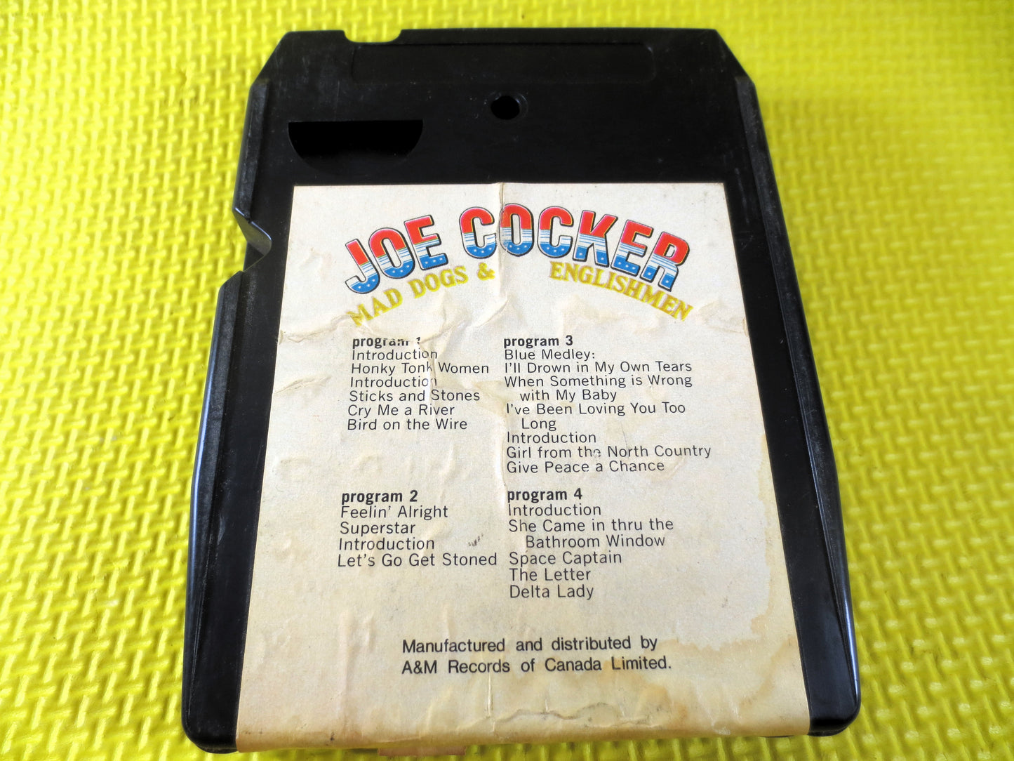 JOE COCKER, MAD Dogs and Englishmen, 8-Track Tape, Greatest Hits, Tapes, Joe Cocker Tape, Tape, 8 Track Cassette, 8-Track Rock, 1970 8-Track