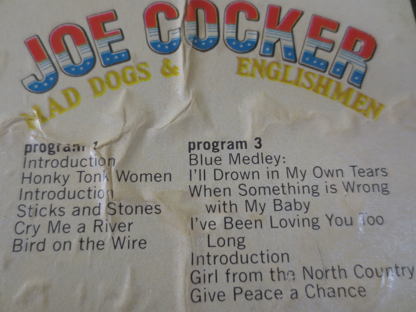 JOE COCKER, MAD Dogs and Englishmen, 8-Track Tape, Greatest Hits, Tapes, Joe Cocker Tape, Tape, 8 Track Cassette, 8-Track Rock, 1970 8-Track