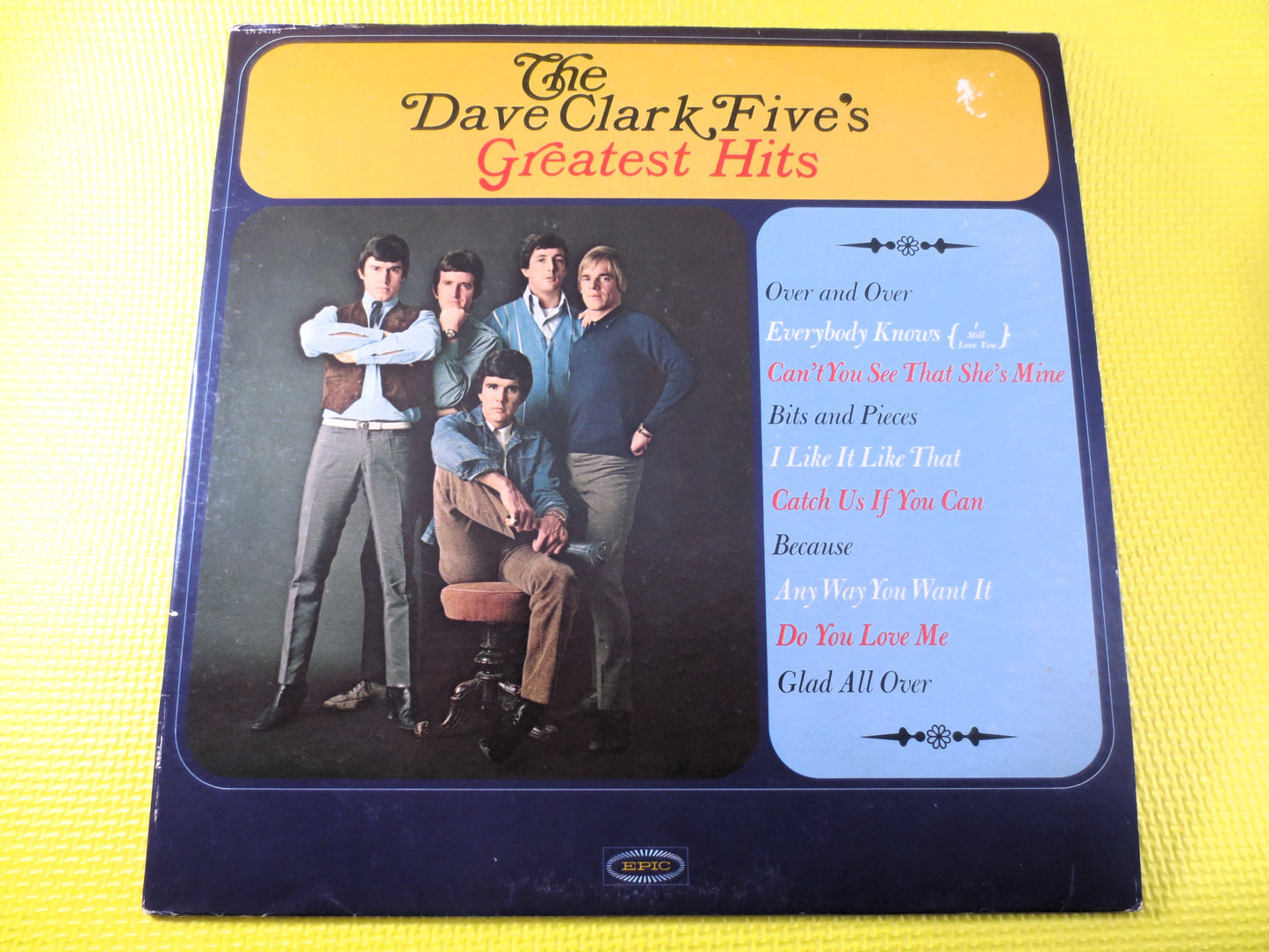 DAVE CLARK FIVE, Greatest Hits, Dave Clark 5, Dave Clark Five Fits, Dave Clark 5 Hits, Pop Record, Pop Music, Vintage Records, 1966 Records