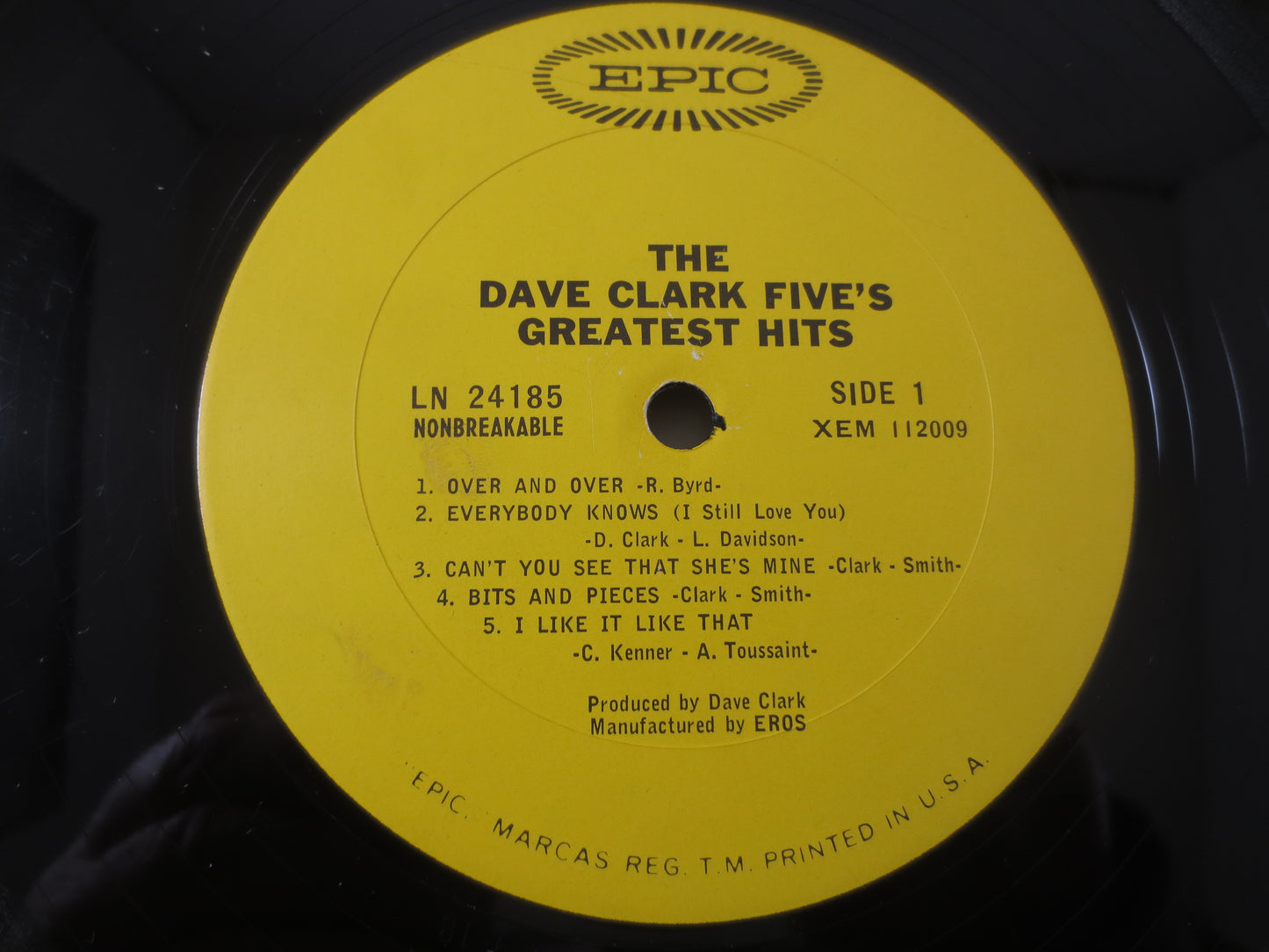 DAVE CLARK FIVE, Greatest Hits, Dave Clark 5, Dave Clark Five Fits, Dave Clark 5 Hits, Pop Record, Pop Music, Vintage Records, 1966 Records