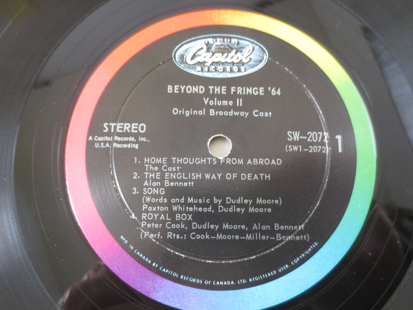 Beyond The FRINGE '64 Volume 2, DUDLEY Moore, Peter COOK Record, Beyond The Fringe Lp, Comedy Vinyl, Funny Records, Humour Lp, 1969 Records
