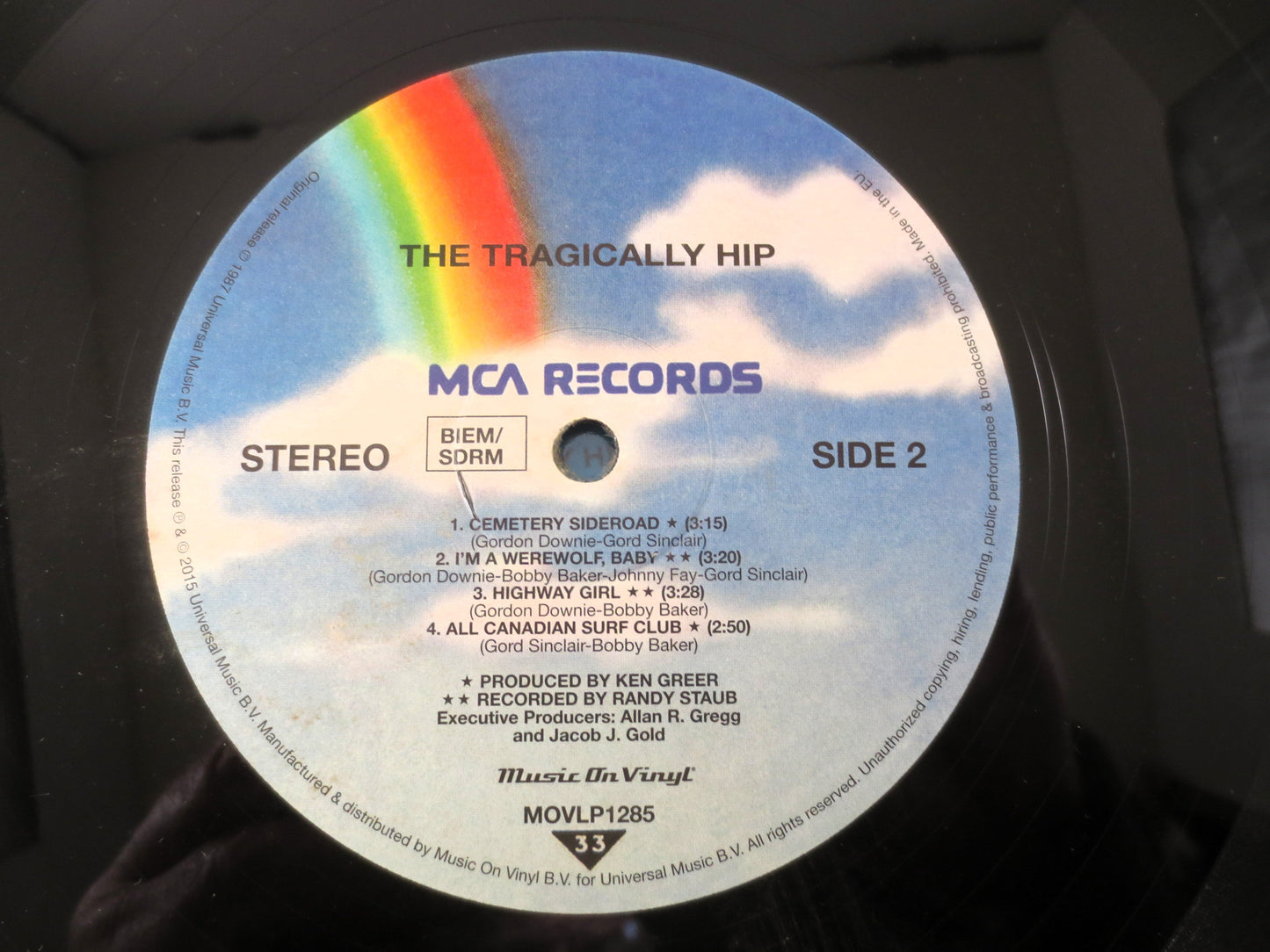 The TRAGICALLY Hip, DEBUT Record, TRAGICALLY Hip Album, Tragically Hip Vinyl, Tragically Hip Songs, Tragically Hip Lp, Rock Record, 2016 Records