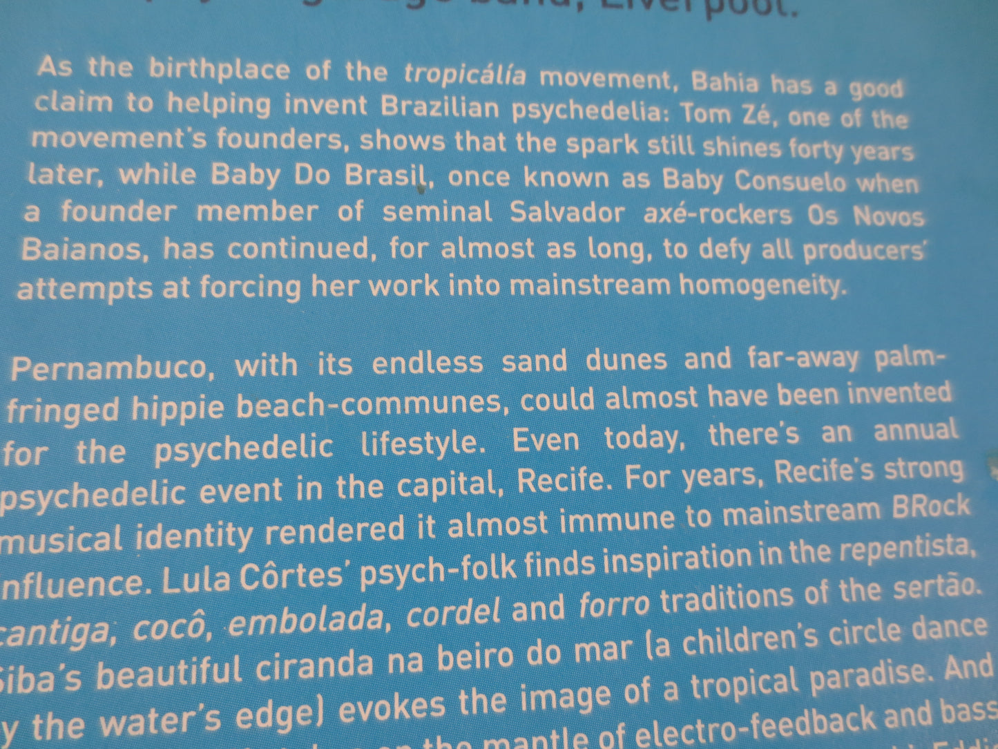 Rough Guide To Psychedelic Brazil, Laranja Freak Record, Tom Ze Album, Siba Record, Lula Cortes Record, Vintage Records, Jose Mauro Record