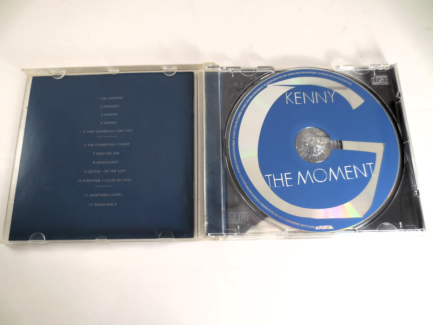 KENNY G, The MOMENT, KENNY G Cd, Kenny G Compact Disc, Kenny G Hits, Kenny G Songs, Kenny G Music, Kenny G Album, Vintage Cds, Saxophone Cd