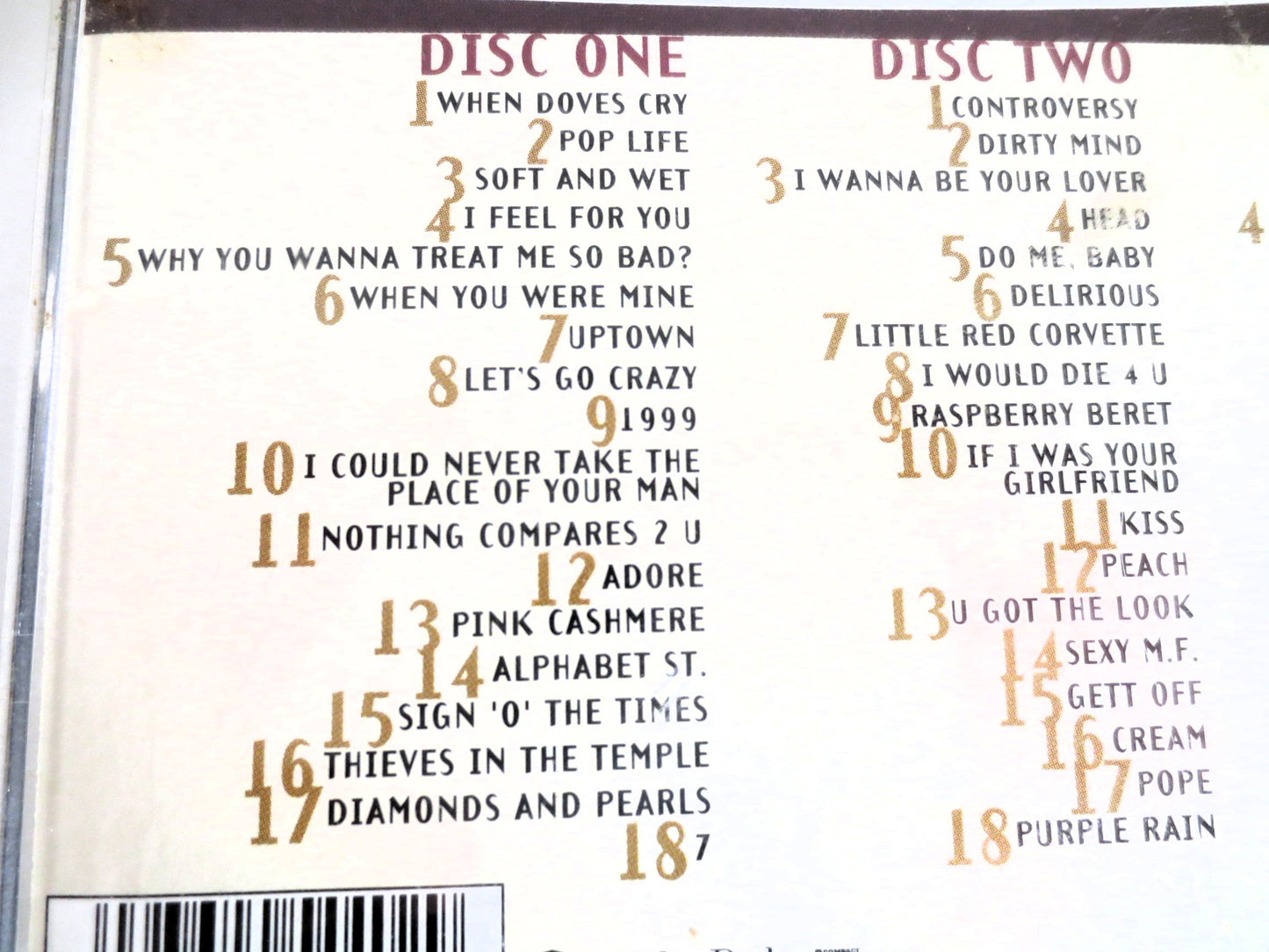 PRINCE, The Hits / The B-Sides, Prince Cd, Prince Music, Prince Songs, Funk Music Cd, Disco Cd, Pop Music Cd, Vintage Cd, 1993 Compact Discs