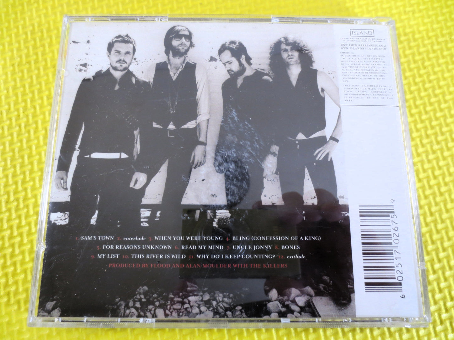 The KILLERS, Sam's TOWN, The KILLERS Cd, Rock Cd, The Killers Hits, The Killers Lp, Classic Rock Cd, Vintage Rock, Cd, Vintage Cd's, 2006 Cd