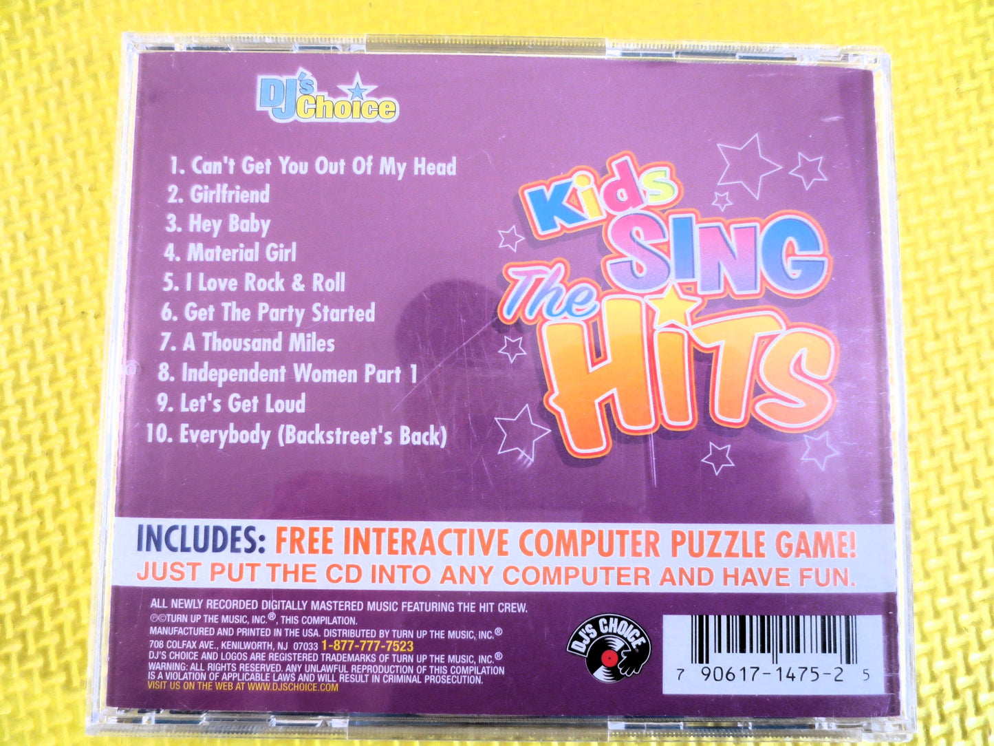 KIDS SING the HITS, Kids Cd, Pop Music Cd, Kids Compact Disc, Childrens Cd, Childrens Music, Kids Music Cd, Baby Cd, Kids Music Cd, 1999 Cd