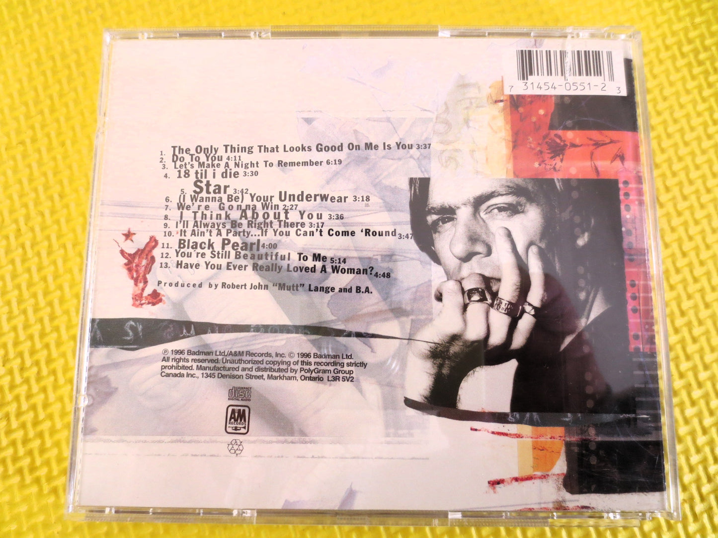 BRYAN ADAMS, 18 Til I Die, Bryan Adams Cd, Rock Cd, Bryan Adams Hits, Bryan Adams Lp, Classic Rock Cd, Vintage Rock, Vintage Cd's, 1996 Cd's