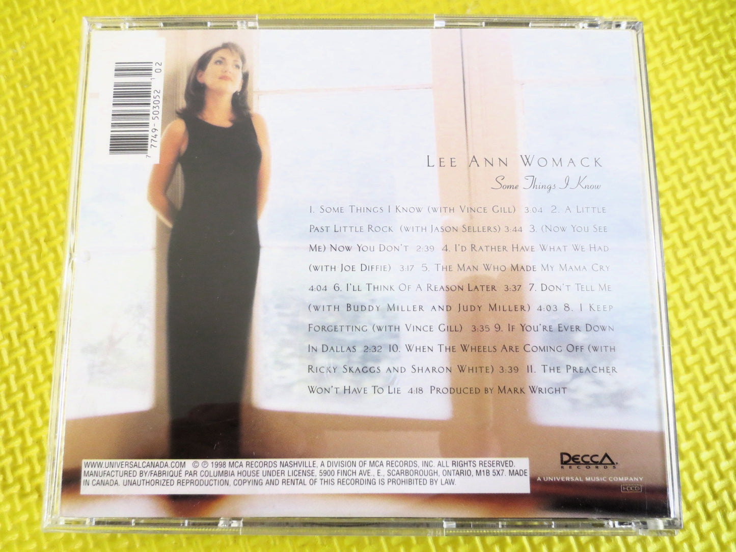LEE ANN WOMACK, Some Things I Know, Lee Ann Womack Cd, Lee Ann Womack Album, Lee Ann Womack Hits, Country Cd, Vintage Cd, 1998 Compact Disc