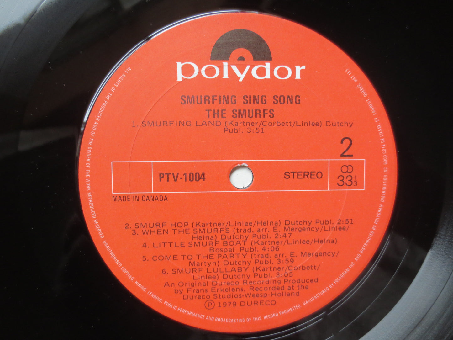 The SMURFS, SMURFING Sing Song, Childrens Records, Vintage Vinyl, Kids Records, Vinyl, Record, Vinyl Record, 1980 Records
