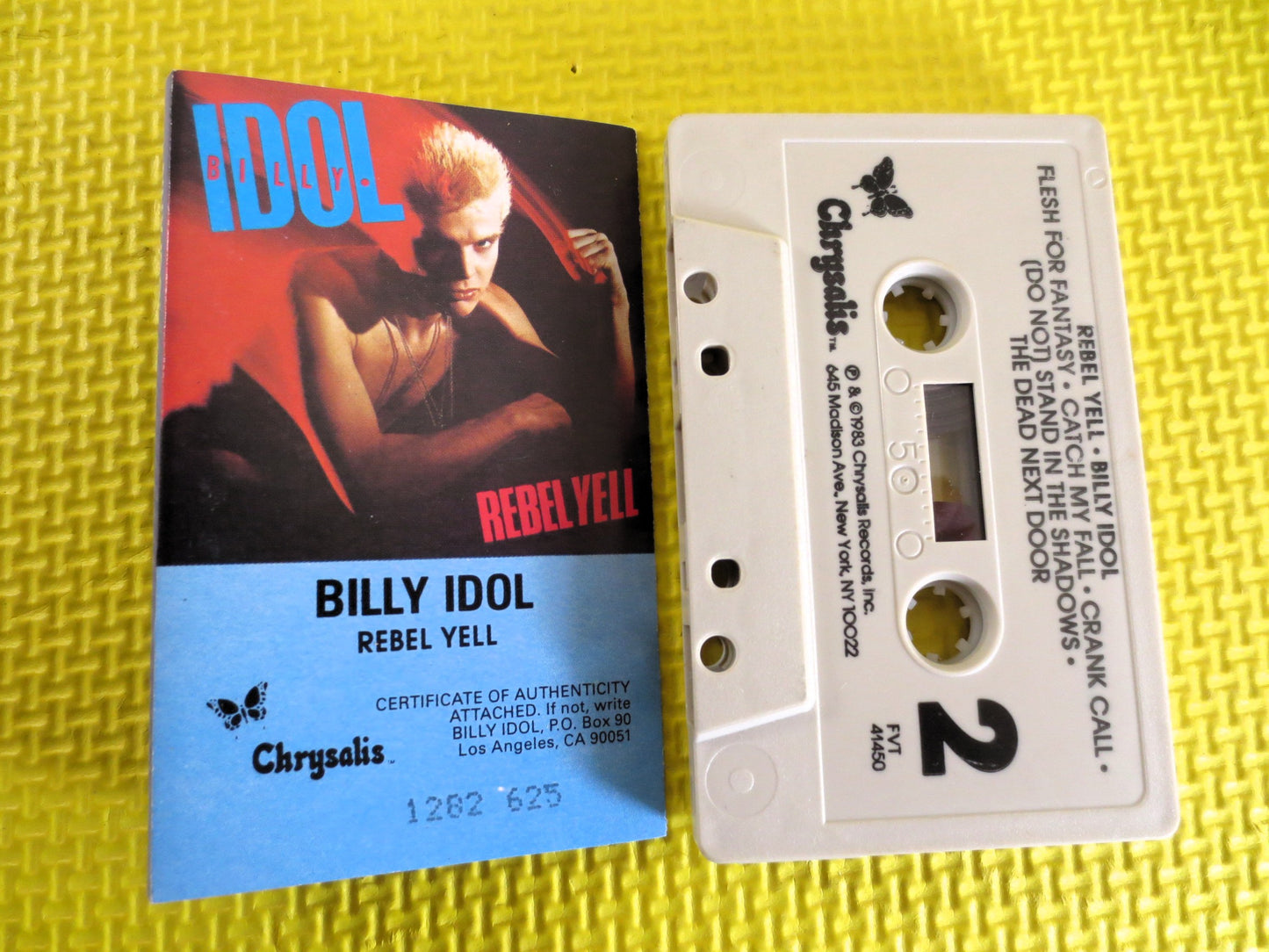 BILLY IDOL, REBEL Yell, Billy Idol Tape, Billy Idol Album, Billy Idol Cassette, Music Tapes, Cassette, Tape, Cassette Tapes, Rock Cassette