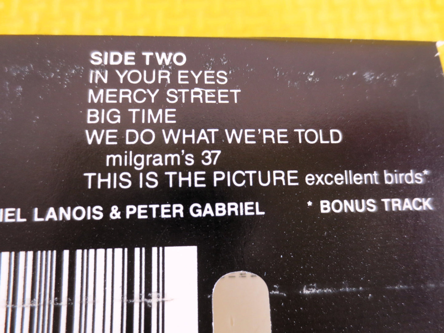 PETER GABRIEL, So, PETER Gabriel Tape, Peter Gabriel Album, Peter Gabriel Hits, Peter Gabriel Song, Rock Album, Cassette Tape, 1986 Cassette