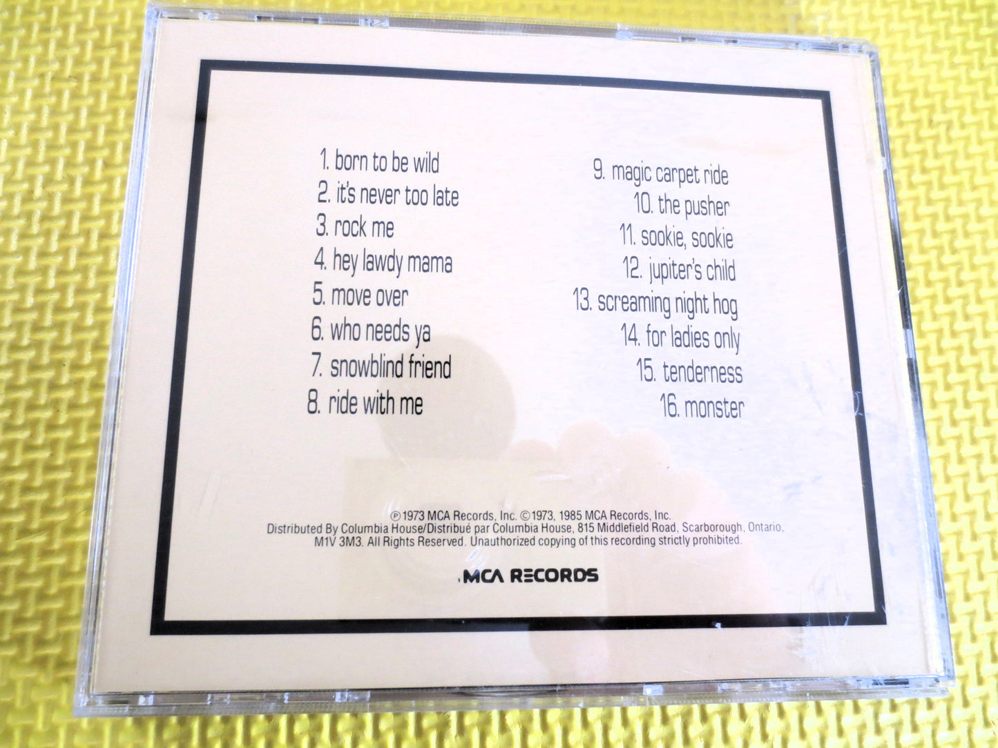 STEPPENWOLF, GREATEST Hits, STEPPENWOLF Cd, Steppenwolf Album, Steppenwolf Songs, Steppenwolf Lp, Rock Cd, Cd, Vintage Cd, 1985 Compact Disc